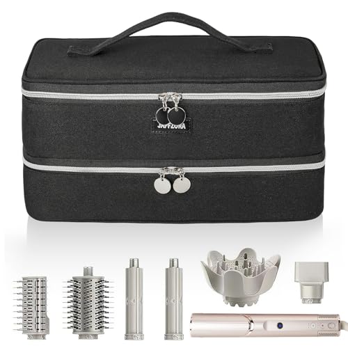 Jaffzora Carrying Case Fits for Shark Flexstyle & Hair Dryer, Travel Storage Bag Compatible with Dyson Supersonic Hair Dryer/Airwrap Styler and Attachments, Black(Bag Only) - Image 1