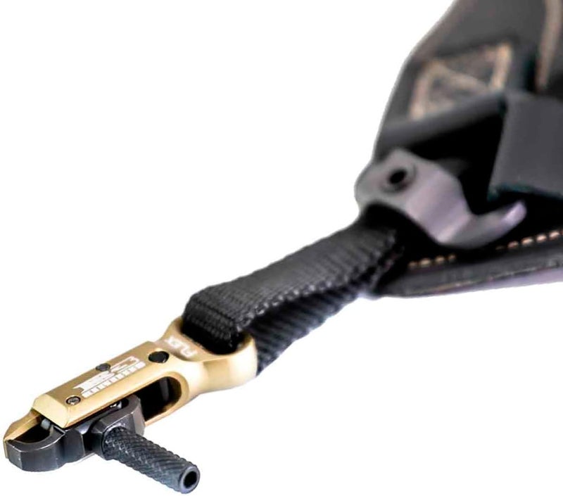 B3 Archery King Single-Caliper Wrist Strap Archery Compound Bow Arrow Release Aid Trigger w/Adjustable Travel, Roller-Sear Blackened Stainless Steel Jaw, Standard Wrist Strap - Image 4