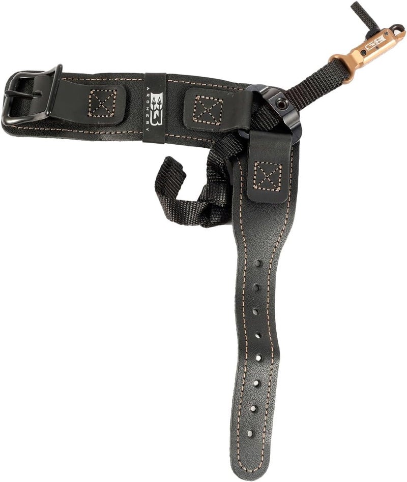 B3 Archery King Single-Caliper Wrist Strap Archery Compound Bow Arrow Release Aid Trigger w/Adjustable Travel, Roller-Sear Blackened Stainless Steel Jaw, Standard Wrist Strap - Image 3