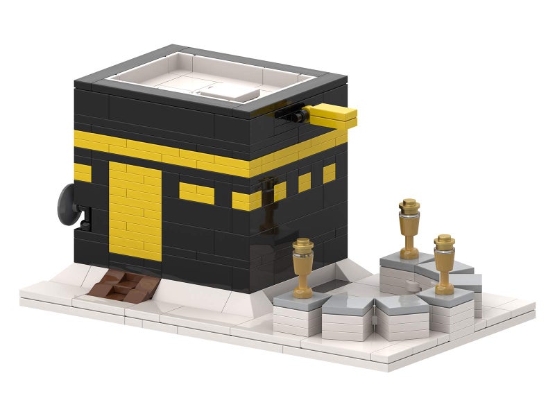 Islam Bricks Kaaba Islamic Toy Building Blocks Set Included Guide of 64 Steps Durable Quality Brain Booster Maze Puzzle Islamic Educational DIY Building Kit Ideal for Boys Girls Preschool (325 Pieces) - Image 1