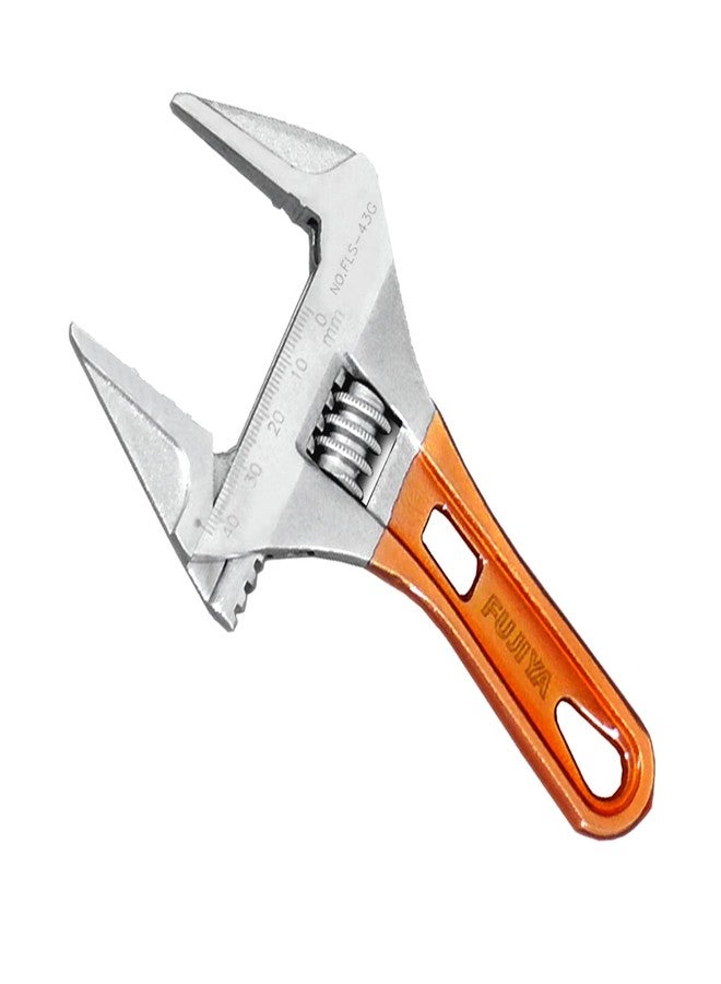 FUJIYA Tools, FLS-43G-F, Short Adjustable Wrench with Grip - Image 1
