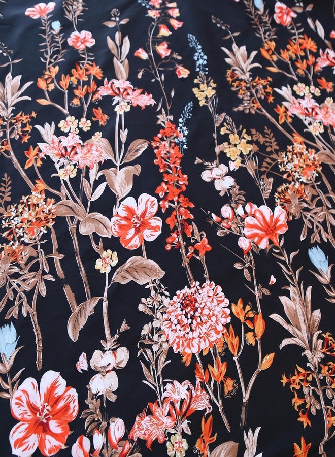 MAG 4Pcs Black Pink Floral Sheets Queen,Floral Queen Sheet Set,Floral Bedding Sheet Set,Flower,Boho,Soft and Breathable,Wrinkle and Fade Resistant. - Image 5