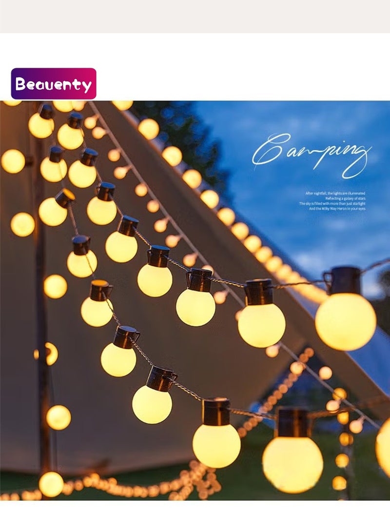 Beauenty 10m Premium Solar String Lights 40 LED Lights for Enchanting Home, Garden, Party, and Holiday Decor in Warm White with Weatherproof Design - Image 1