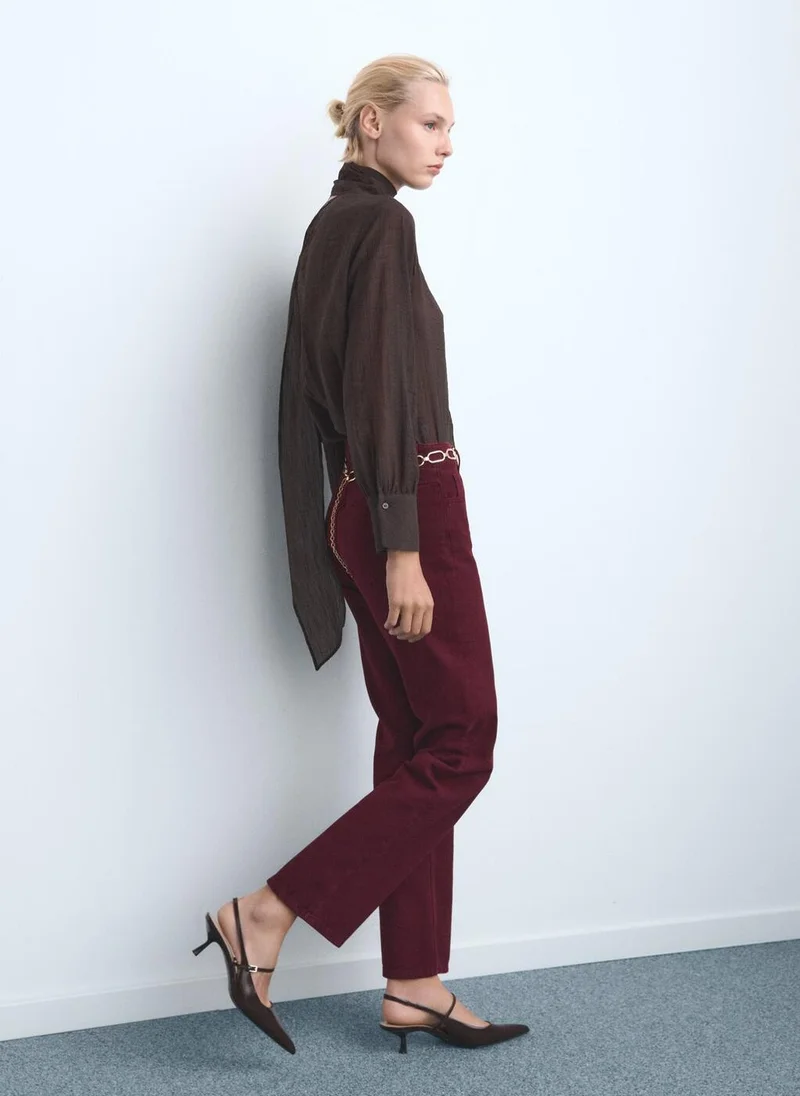 Mango  Matilda high-rise straight jeans for Women | Best Price UAE