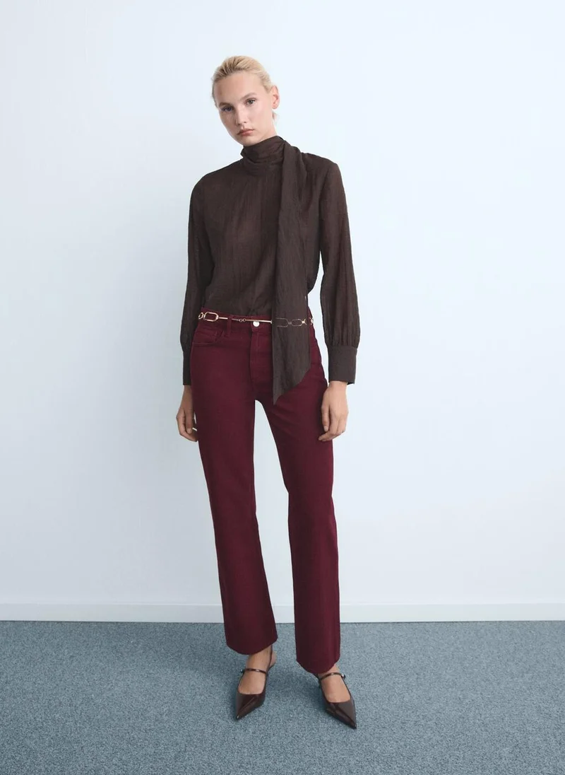 Mango  Matilda high-rise straight jeans for Women | Best Price UAE