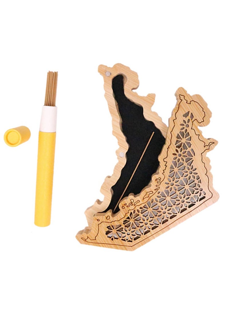 Bakhoor BoSidin Bakhoor Bosidin- Luxury Oud Incense Burner UAE Map Design with 20pcs 1.4mm Oud Sticks  - Image 3