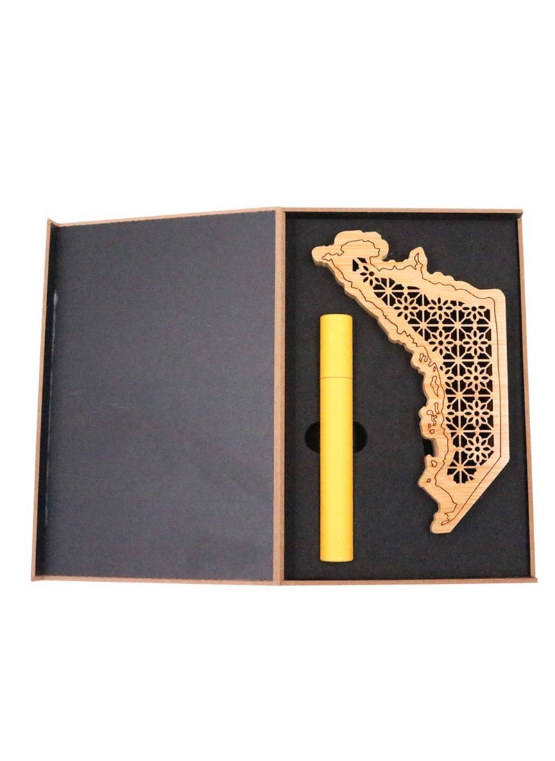 Bakhoor BoSidin Bakhoor Bosidin- Luxury Oud Incense Burner UAE Map Design with 20pcs 1.4mm Oud Sticks  - Image 4