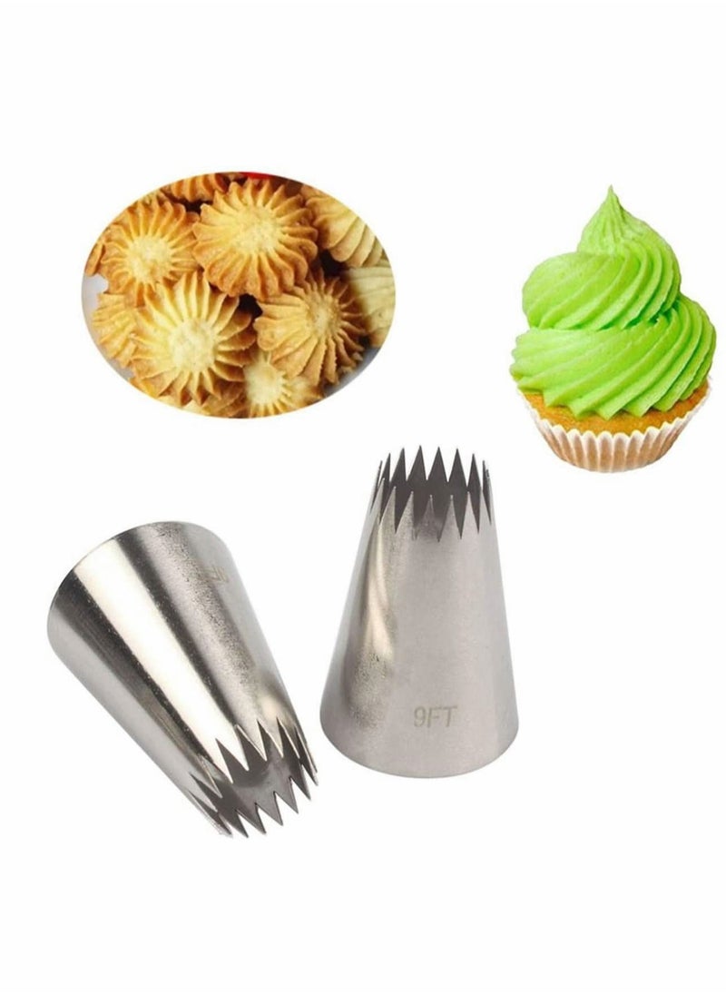 SYOSI - Large Cake Decorating Tools 5 Pack Cake Piping Nozzles Tips Kit DIY Icing Nozzle Tool for Cupcakes - Image 1