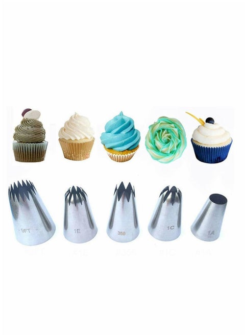 Large Cake Decorating Tools 5 Pack Cake Piping Nozzles Tips Kit DIY Icing Nozzle Tool for Cupcakes