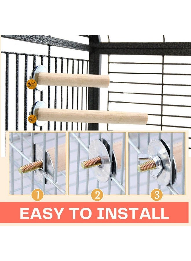 سايج سكوير مجموعة مجثمات الطيور الخشبية الطبيعية - 6 و12 بوصة | مثالية للتمرين واللعب والتدريب وتحسين الأقفاص ومنع مشاكل القدم | مناسبة للعصافير والببغاوات والبادجي والكوكاتيل | عبوة من قطعتين - Image 5