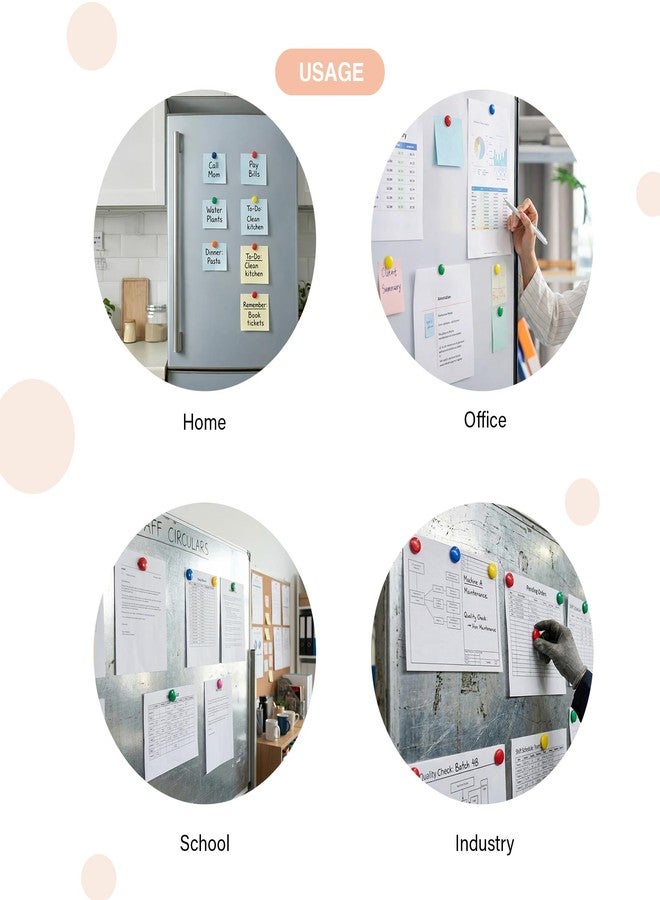 oddpod™ 50 PCS Single Colour Plain 20mm Magnets for White Board/Refrigerator Notes, Photos, Charts, Planner - Green - Image 5