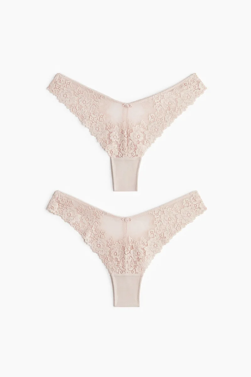 اتش اند ام 2-pack lace Brazilian briefs