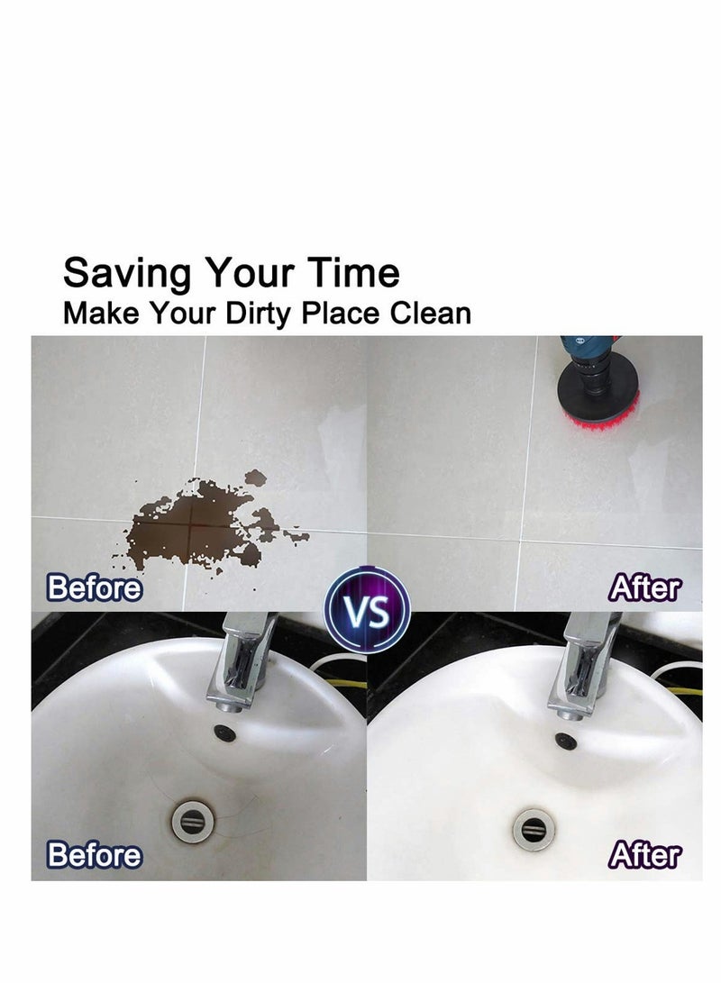 Suntown 6Pcs Car Cleaning Supplies ‚Äì Wheel Brush ‚Äì Soft Yellow Drill Brush Power Scrubber - Car, Truck, Motorcycle, Boat, Jet-Ski, Detail Brush - Interior, Seat, Upholstery, Carpet - Image 5