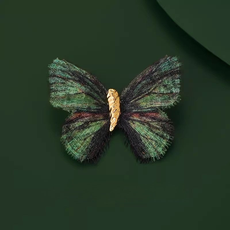 Retro Color Pattern Butterfly Brooch High-end Women''s Lightweight Gradient Embroidery Butterfly Corsage Exquisite Luxury Suit Accessories Pin - Image 1