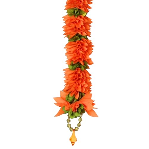 Daedal Crafters Champa Door Set Toran for Main Door Entrance, Reusable Thoran for Mandir & Living Room Décor, Bandarwal for Festival Decoration, Flower Hanging for Home Décor (42x24 inch) - Image 5