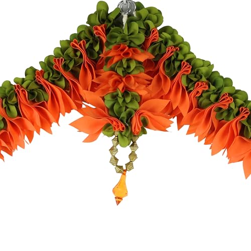 Daedal Crafters Champa Door Set Toran for Main Door Entrance, Reusable Thoran for Mandir & Living Room Décor, Bandarwal for Festival Decoration, Flower Hanging for Home Décor (42x24 inch) - Image 3