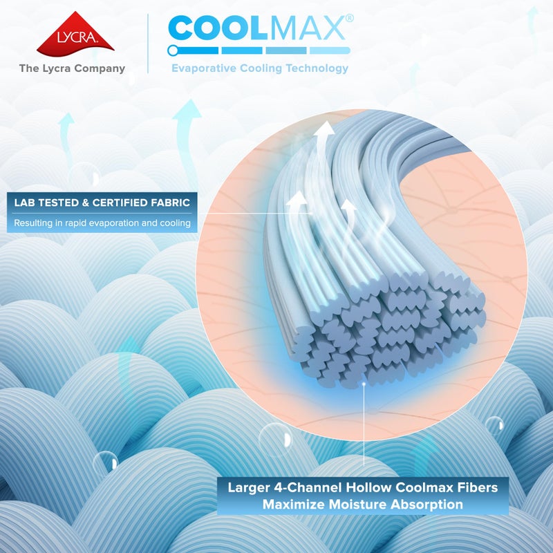 Comfort Spaces Queen Cooling Sheets, Moisture Wicking Coolmax Sheets, Soft, Colorfast Sheet Set, Cooling Bed Sheets For Hot Sleepers, Elastic Deep Pocket Fits Up to 16" Mattress, Queen Grey 4 Piece - Image 2