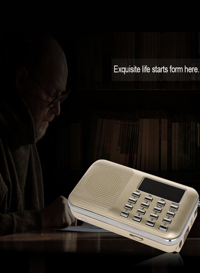 Y-896 Mini FM Radio Digital Portable 3W Stereo Speaker MP3 Audio Player High Fidelity Sound Quality w/ 2 Inch Display Screen Support USB Drive TF Card AUX-IN Earphone-out - Image 4