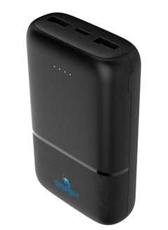 GRABIT Power Bank 10000mAh Fast Charging & Universal Compatibility Stay charged anywhere with dual USB-A ports, Type-C input/output, and 2.1A total output. Its compact (182.4g), textured design ensures easy portability, while 4 power indicators track battery life. Compatible with iPhone, Samsung, Xiaomi, OnePlus, Huawei, Google Pixel, iPads, AirPods, and more, making it the ideal travel power solution!  - Image 1
