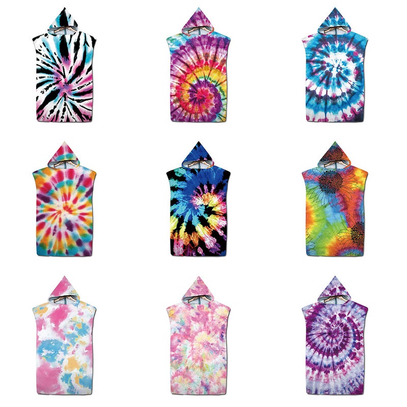 Rendering Manufacturers Adult Bath Towel Cape Kids Hooded Microfiber Printed Wearable Bath Towel - Image 2