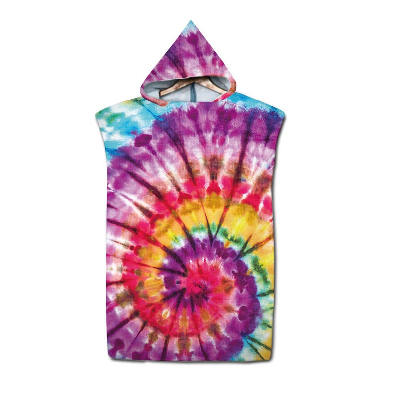 Rendering Manufacturers Adult Bath Towel Cape Kids Hooded Microfiber Printed Wearable Bath Towel - Image 5