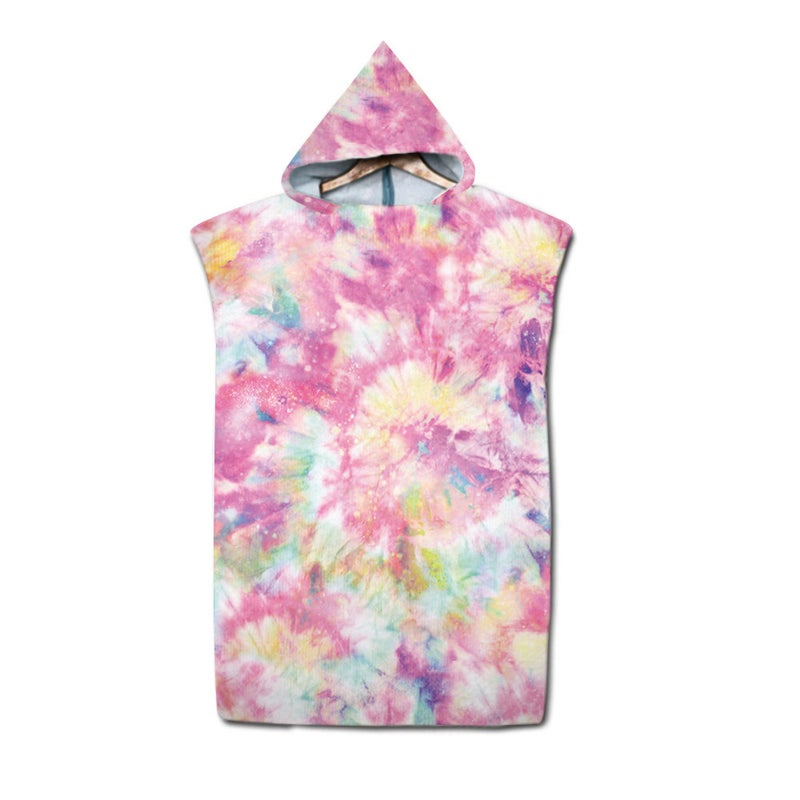 Rendering Manufacturers Adult Bath Towel Cape Kids Hooded Microfiber Printed Wearable Bath Towel - Image 3