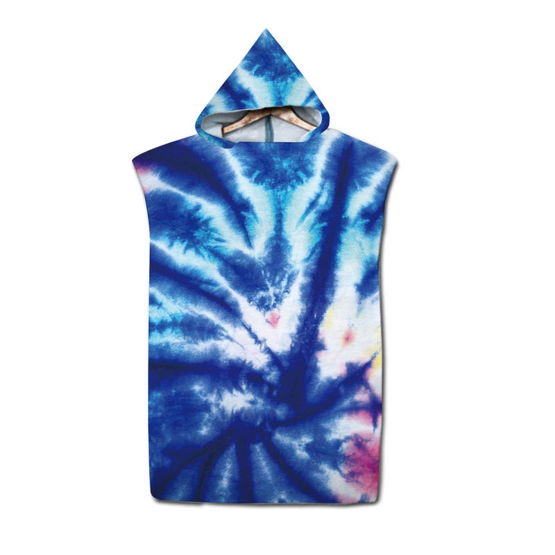 Rendering Manufacturers Adult Bath Towel Cape Kids Hooded Microfiber Printed Wearable Bath Towel - Image 1
