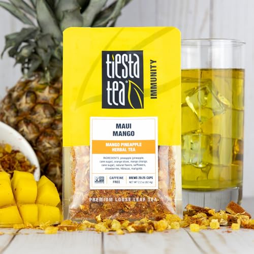 Tiesta Tea Maui Mango Loose Leaf Mango Pineapple Herbal Tea Premium NonCaffeinated Fruit Blend Makes Hot or Iced  Brews Up to 25 Cups 22 Ounce Resealable Pouch - Image 5