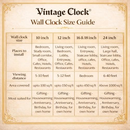 Vintage Clock Vintage Handicraft Decorative Wooden Brass Inlay Artware/Handcrafted Sun Design Wall Art Clock/VC-8007-12 - Image 5