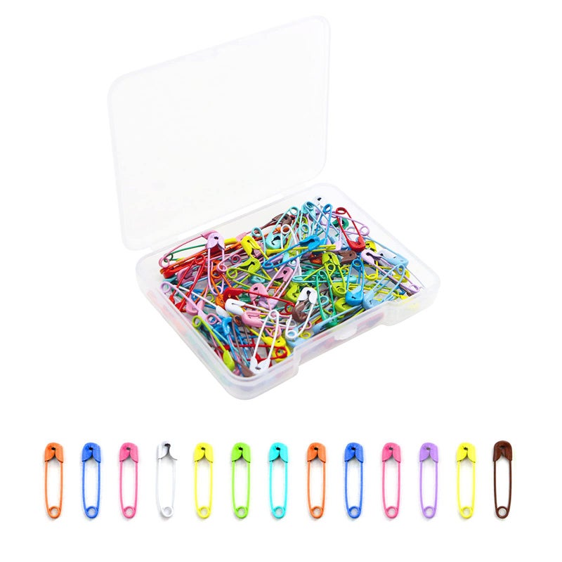 Colored Safety Pins075 Inch Mini Safety Pins for ClothesSmall Safety Pin Rust Resistant Nickel Plated Steel Set for Crafting Sewing Rimming Fastening Clip Button for Garment Hang Tag 120pcsbox