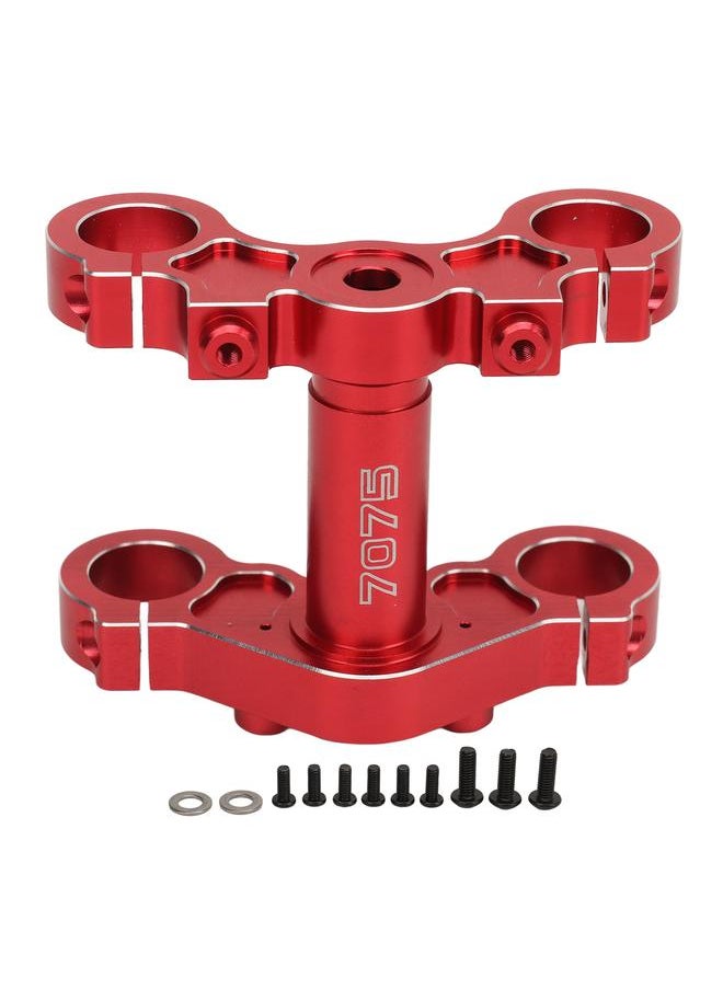 Thoraya 1/4 Electric Motorcycle Triple Tree Clamp Front Shock Absorber Aluminum Triple Clamp Set for Losi Promoto MX Red  - Image 1