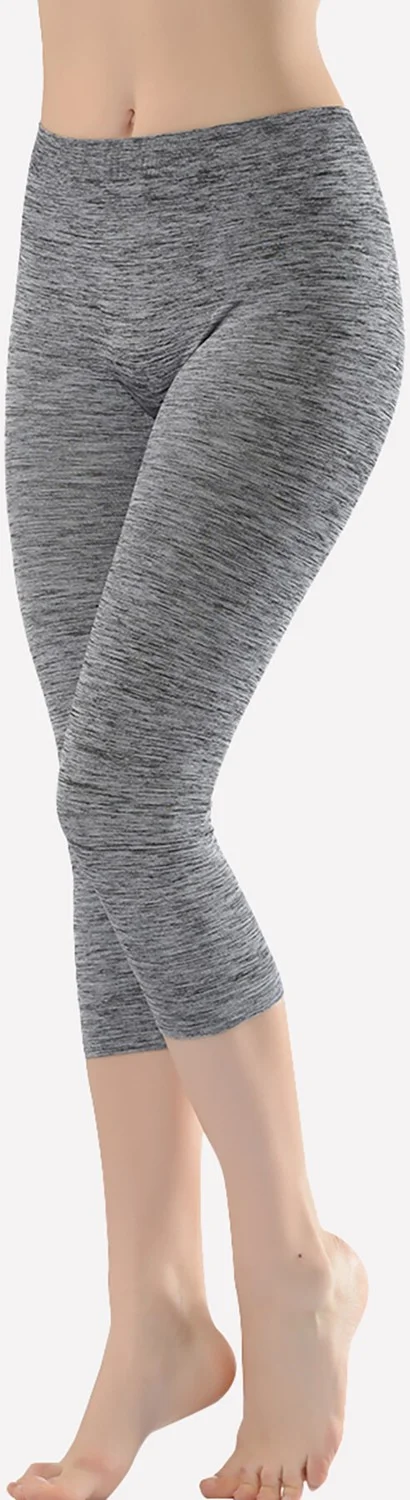 NBB Gray Silvery Fitness Capri Tights