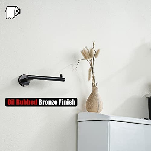 JQK Toilet Paper Holder Oil Rubbed Bronze, 5 Inch 304 Stainless Steel Thick 0.8mm Tissue Paper Dispenser for Bathroom, Hold Mega Rolls Wall Mount, TPH100-ORB - Image 5