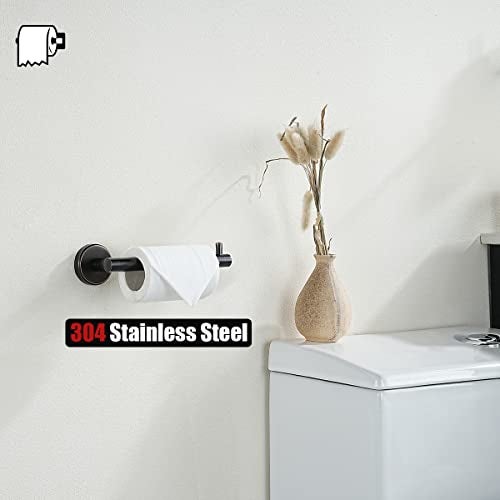 JQK Toilet Paper Holder Oil Rubbed Bronze, 5 Inch 304 Stainless Steel Thick 0.8mm Tissue Paper Dispenser for Bathroom, Hold Mega Rolls Wall Mount, TPH100-ORB - Image 4