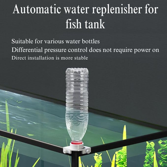 VAYINATO® Aquarium Fish Tank Water Repleniser Auto Top Off Cap Corner Type | Can Be Used with Any Bottle | Fit for Open Rimless Tank Thickness Upto 10MM | Automatic Water Refiller by Petzlifeworld - Image 4