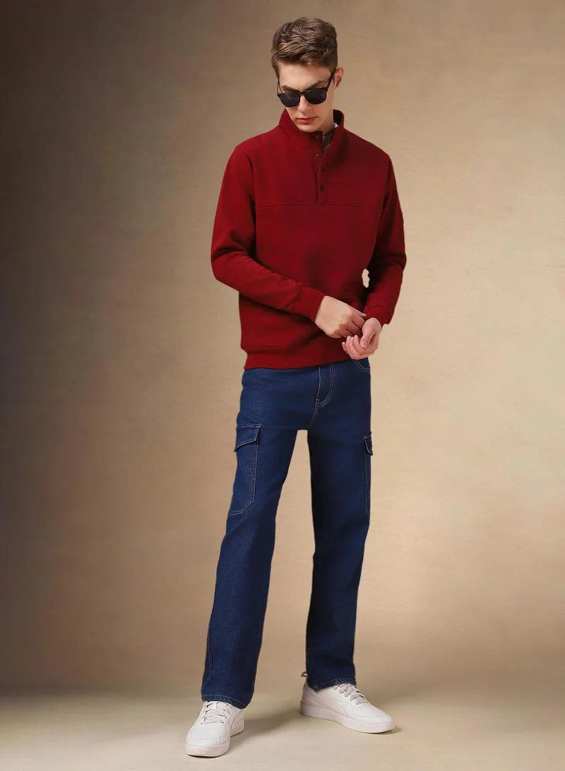 دينيس لينغو سويت شيرت رجالي مارون بوليستر بقصة عادية