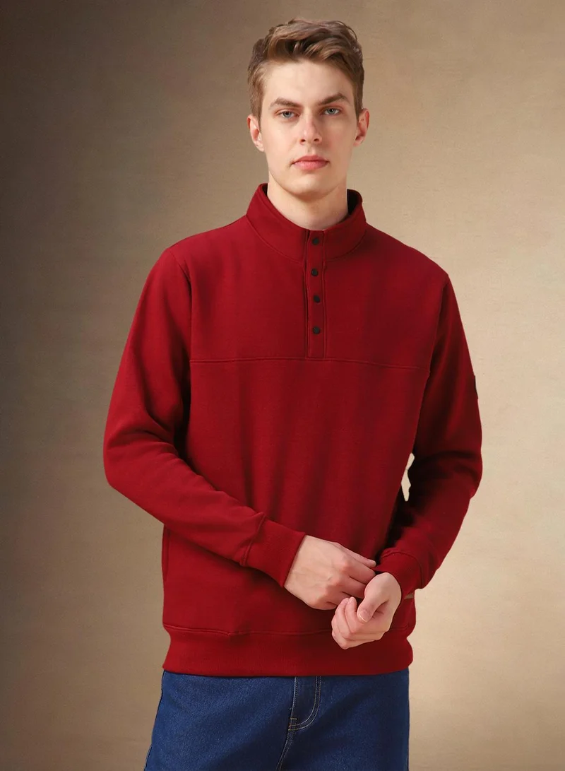 دينيس لينغو سويت شيرت رجالي مارون بوليستر بقصة عادية