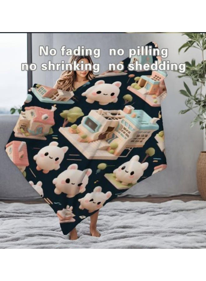 عام بطانية رقيقة من الفانيلا الكرتونية للأطفال والرضع (دافئة ومريحة، ومناسبة للنوم والألعاب) 70 سم * 100 سم - Image 4