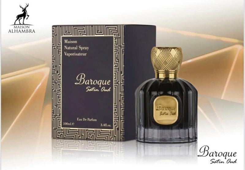 MAISON ALHAMBRA Maison Alhambra Baroque Satin Oud for Unisex Eau de Parfum Spray, 3.4 Ounce  - Image 3