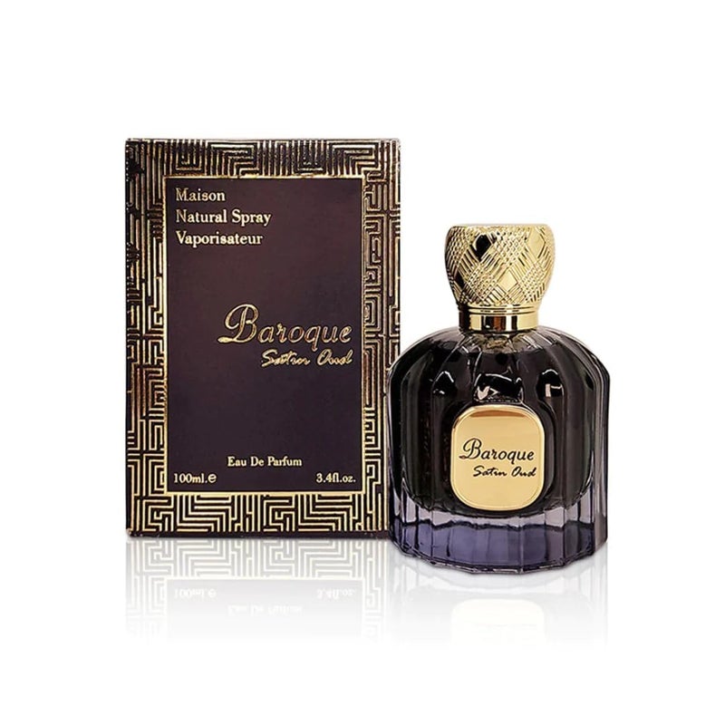 MAISON ALHAMBRA Maison Alhambra Baroque Satin Oud for Unisex Eau de Parfum Spray, 3.4 Ounce  - Image 2