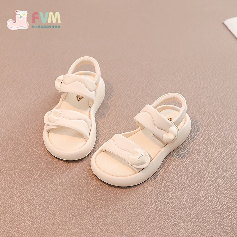 Fvm Girls' Shoes Kidsren'S Princess Soft-Soled Sandals Summer Style Girls' Baby Soft-Soled Fashionable Beach Shoes - Image 1