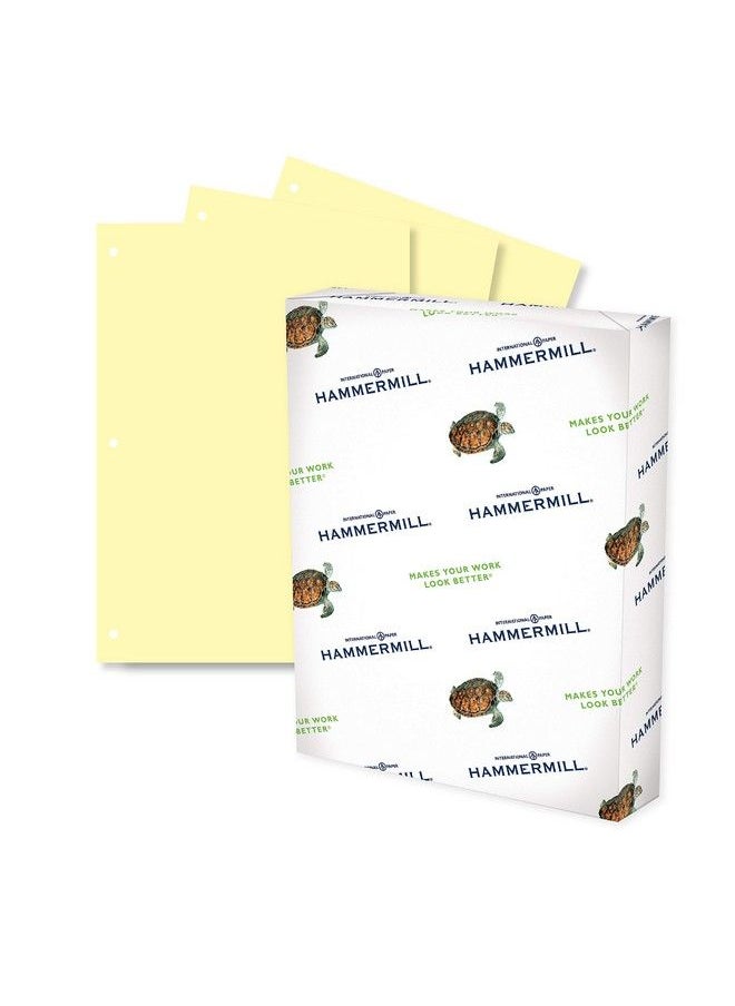 Hammermill Colored Paper 20 Lb Canary Printer Paper 3 Hole 1 Ream (500 Sheets) Made In The Usa Pastel Paper 102921R  - Image 2