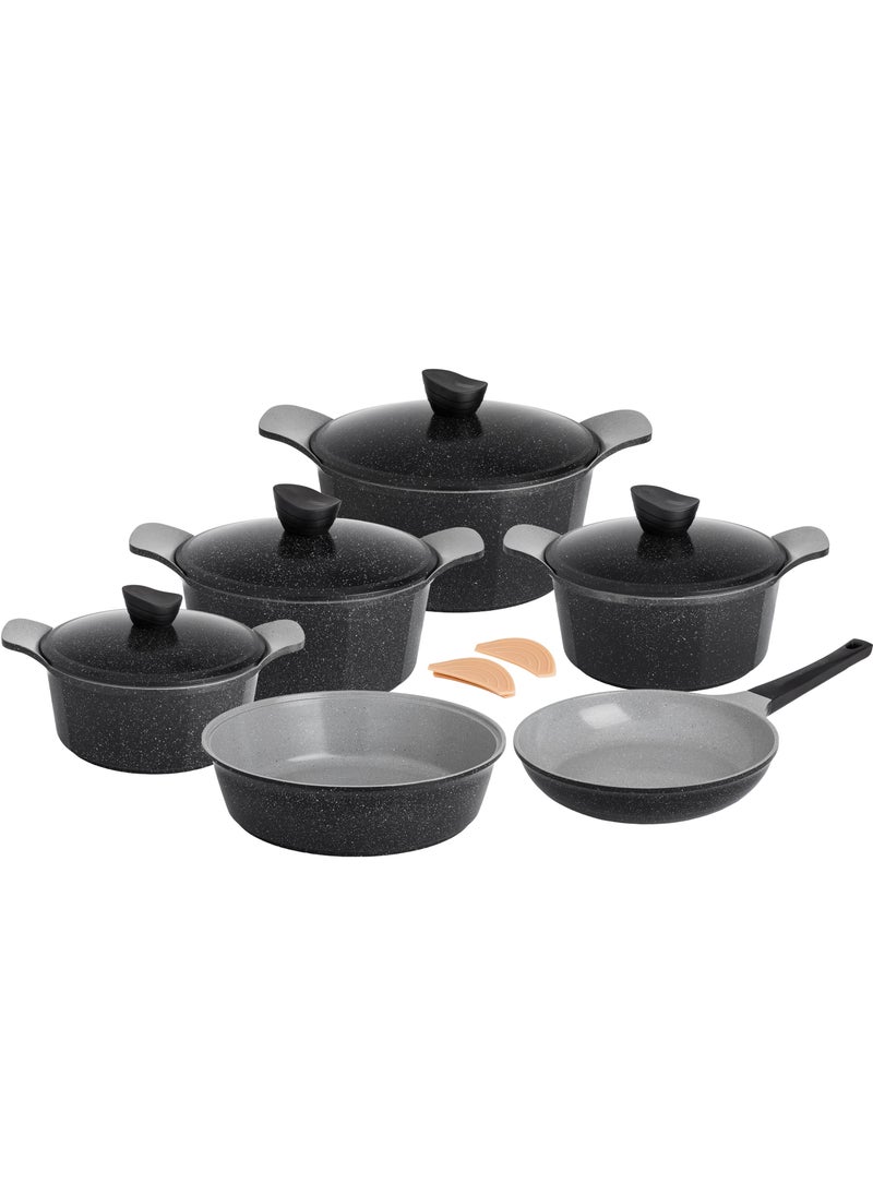 LAHOYA - 12-piece cookware set made of high-quality granite with Korean materials and specifications and Saudi industry - Image 1