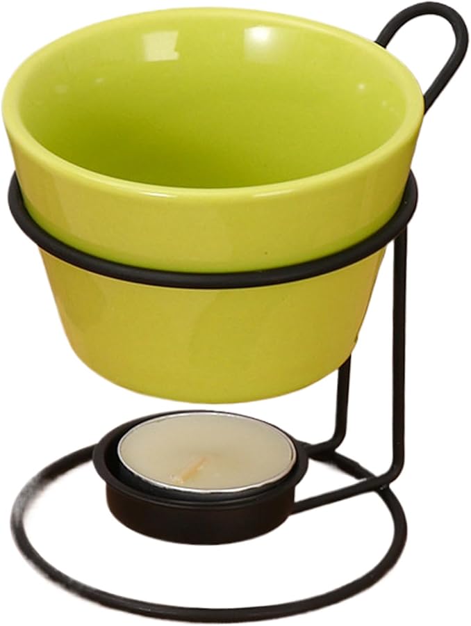 Green Fondue Cup Chocolate Melting Warmer Candy Heating Bowl Easy Pour Kitchen Tool - Image 2