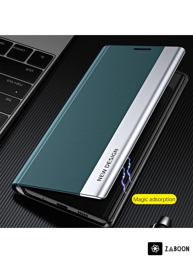 Zaboon Protective Case For Xiaomi Poco F5 Pro Side Side Electroplated Magnetic Leather - Image 2