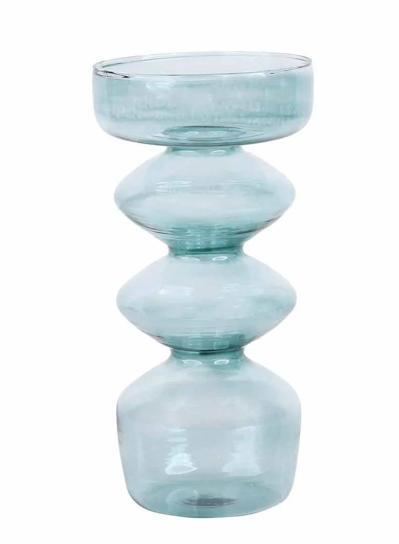 Prickly Pear Blue Lila Glass Candle Holder
