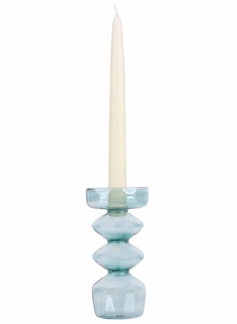Prickly Pear Blue Lila Glass Candle Holder
