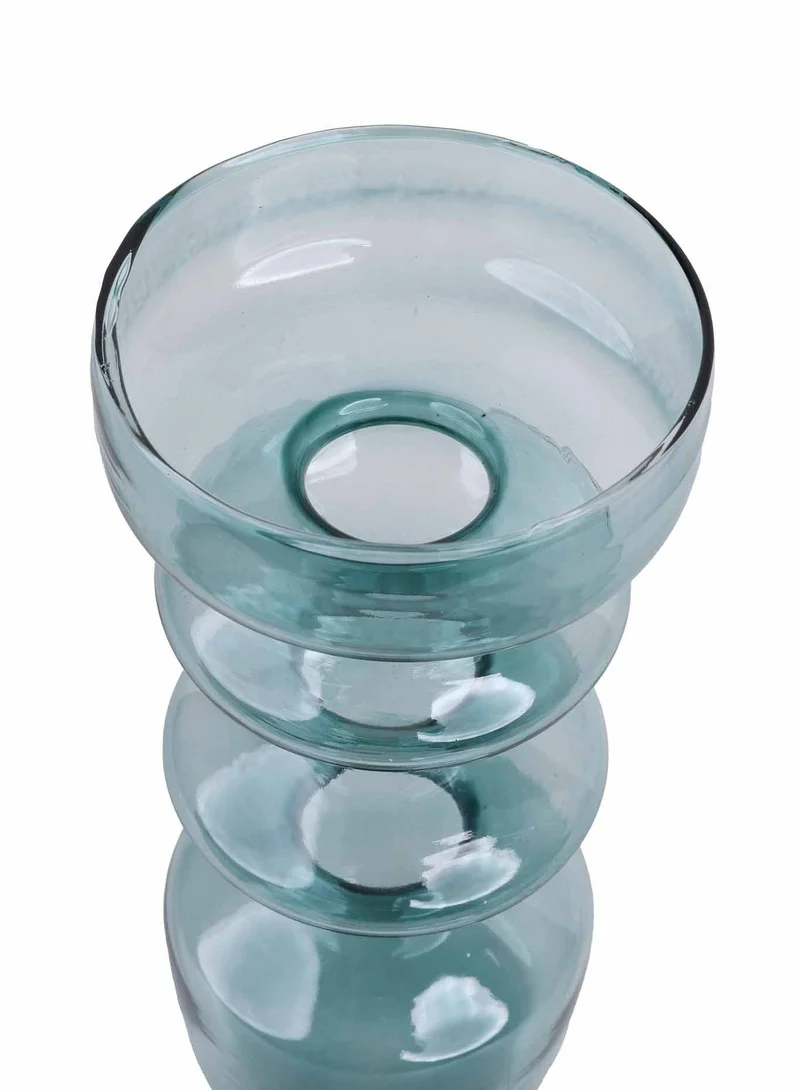Prickly Pear Blue Lila Glass Candle Holder