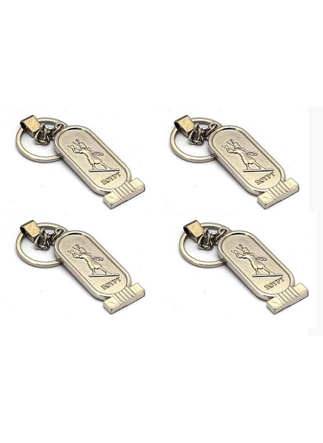 immatgar - 4 pieces of  immatgar pharaonic Cartridge Scarab keychain Egyptian souvenirs gifts from egypt Authentic Pharaoh (Silver) - Image 1