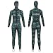 DIVESTAR Men Women Full Body Scuba Rash Guard Swimwear WetsuitLong Sleeve UV Protection Swimsuit Surfing Swimming Diving Snorkeling Suits for Water Sports GreenWomenwith Chest Pad M - Image 2